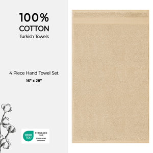 American Soft Linen Bekos 100% Cotton Turkish 4-Piece Hand Towel Sets, Wholesale Luxury Hand Towels