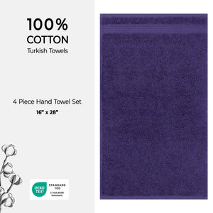 American Soft Linen Bekos 100% Cotton Turkish 4-Piece Hand Towel Sets, Wholesale Luxury Hand Towels