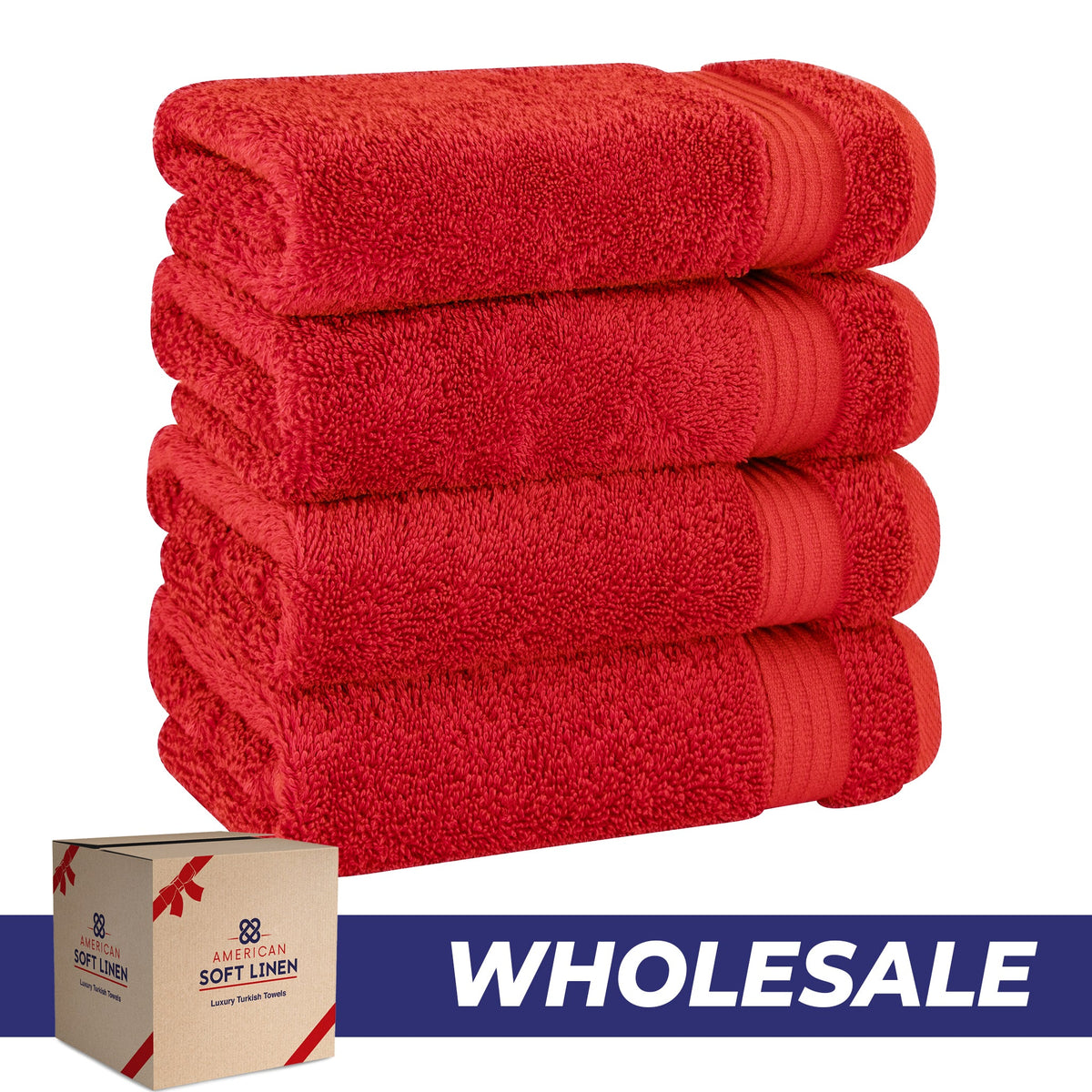 American Soft Linen Bekos 100% Cotton Turkish 4-Piece Hand Towel Sets, Wholesale Luxury Hand Towels