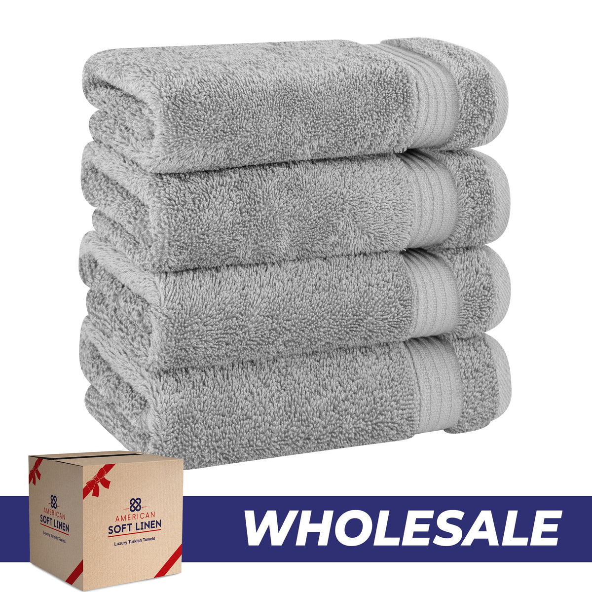 American Soft Linen Bekos 100% Cotton Turkish 4-Piece Hand Towel Sets, Wholesale Luxury Hand Towels