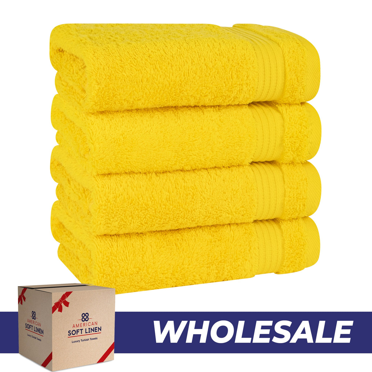 American Soft Linen Bekos 100% Cotton Turkish 4-Piece Hand Towel Sets, Wholesale Luxury Hand Towels