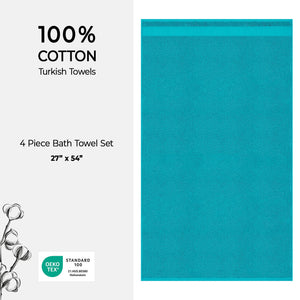 American Soft Linen Bekos 100% Cotton Turkish 4-Piece Bath Towel Sets, Wholesale Luxury Bath Towels