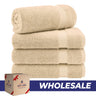 American Soft Linen Bekos 100% Cotton Turkish 4-Piece Bath Towel Sets, Wholesale Luxury Bath Towels