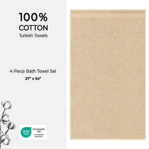American Soft Linen Bekos 100% Cotton Turkish 4-Piece Bath Towel Sets, Wholesale Luxury Bath Towels