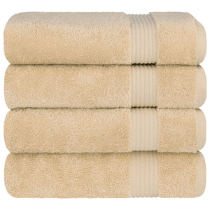 American Soft Linen Bekos 100% Cotton Turkish 4-Piece Bath Towel Sets, Wholesale Luxury Bath Towels