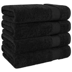 American Soft Linen Bekos 100% Cotton Turkish 4-Piece Bath Towel Sets, Wholesale Luxury Bath Towels