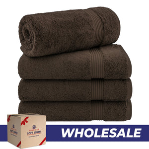 American Soft Linen Bekos 100% Cotton Turkish 4-Piece Bath Towel Sets, Wholesale Luxury Bath Towels