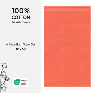 American Soft Linen Bekos 100% Cotton Turkish 4-Piece Bath Towel Sets, Wholesale Luxury Bath Towels