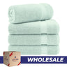 American Soft Linen Bekos 100% Cotton Turkish 4-Piece Bath Towel Sets, Wholesale Luxury Bath Towels