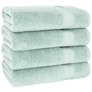 American Soft Linen Bekos 100% Cotton Turkish 4-Piece Bath Towel Sets, Wholesale Luxury Bath Towels
