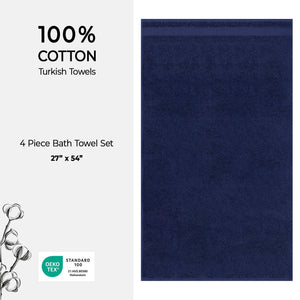 American Soft Linen Bekos 100% Cotton Turkish 4-Piece Bath Towel Sets, Wholesale Luxury Bath Towels