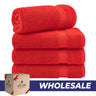American Soft Linen Bekos 100% Cotton Turkish 4-Piece Bath Towel Sets, Wholesale Luxury Bath Towels