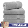 American Soft Linen Bekos 100% Cotton Turkish 4-Piece Bath Towel Sets, Wholesale Luxury Bath Towels