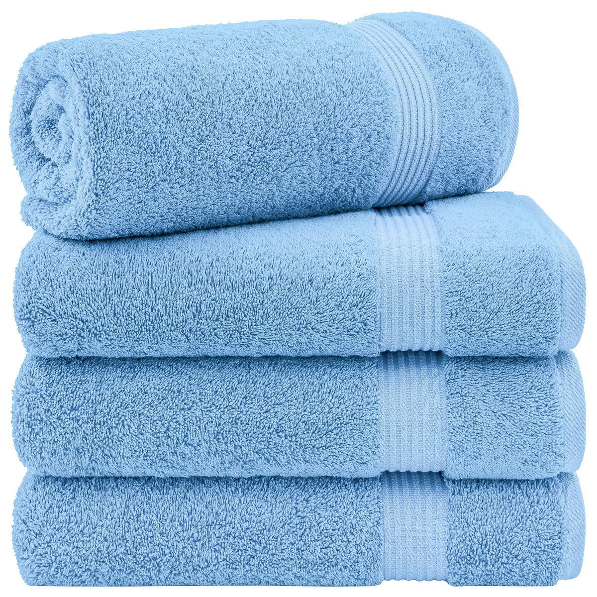 American Soft Linen Bekos 100% Cotton Turkish 4-Piece Bath Towel Sets, Wholesale Luxury Bath Towels