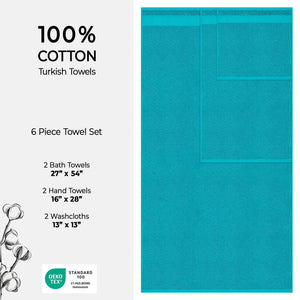 American Soft Linen Bekos 100% Cotton 6-Piece Turkish Bath Towel Sets, Wholesale Luxury Bath Towels