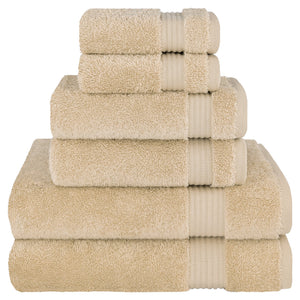 American Soft Linen Bekos 100% Cotton 6-Piece Turkish Bath Towel Sets, Wholesale Luxury Bath Towels