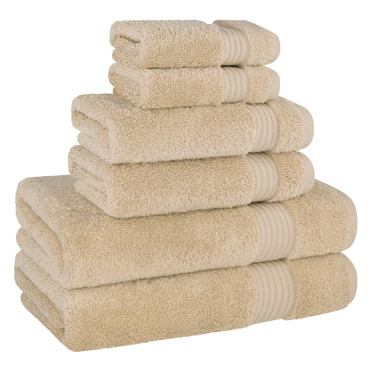 American Soft Linen Bekos 100% Cotton 6-Piece Turkish Bath Towel Sets, Wholesale Luxury Bath Towels