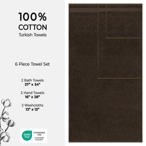 American Soft Linen Bekos 100% Cotton 6-Piece Turkish Bath Towel Sets, Wholesale Luxury Bath Towels