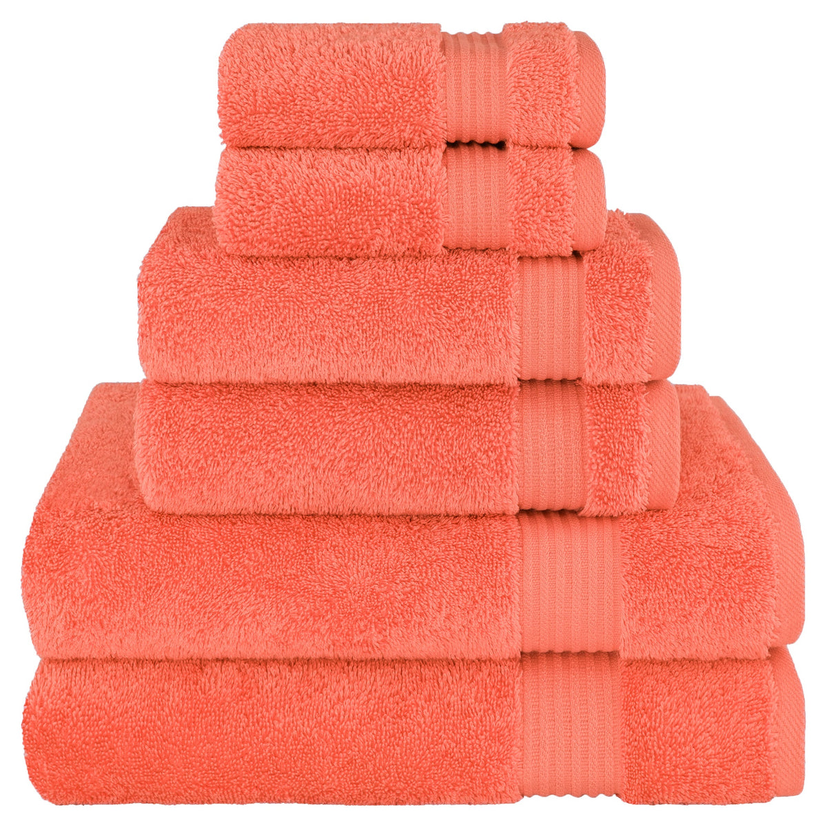 American Soft Linen Bekos 100% Cotton 6-Piece Turkish Bath Towel Sets, Wholesale Luxury Bath Towels