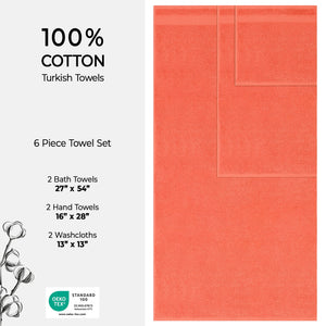 American Soft Linen Bekos 100% Cotton 6-Piece Turkish Bath Towel Sets, Wholesale Luxury Bath Towels
