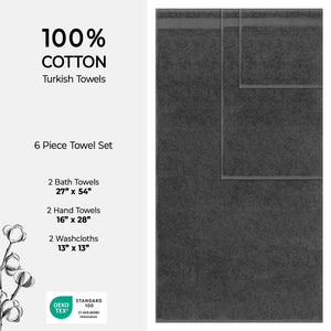 American Soft Linen Bekos 100% Cotton 6-Piece Turkish Bath Towel Sets, Wholesale Luxury Bath Towels