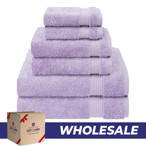 American Soft Linen Bekos 100% Cotton 6-Piece Turkish Bath Towel Sets, Wholesale Luxury Bath Towels