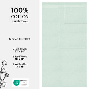 American Soft Linen Bekos 100% Cotton 6-Piece Turkish Bath Towel Sets, Wholesale Luxury Bath Towels