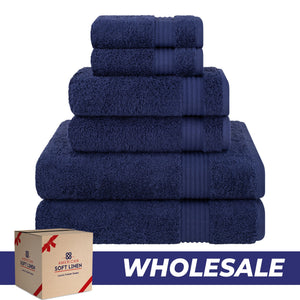 American Soft Linen Bekos 100% Cotton 6-Piece Turkish Bath Towel Sets, Wholesale Luxury Bath Towels