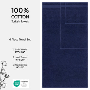American Soft Linen Bekos 100% Cotton 6-Piece Turkish Bath Towel Sets, Wholesale Luxury Bath Towels