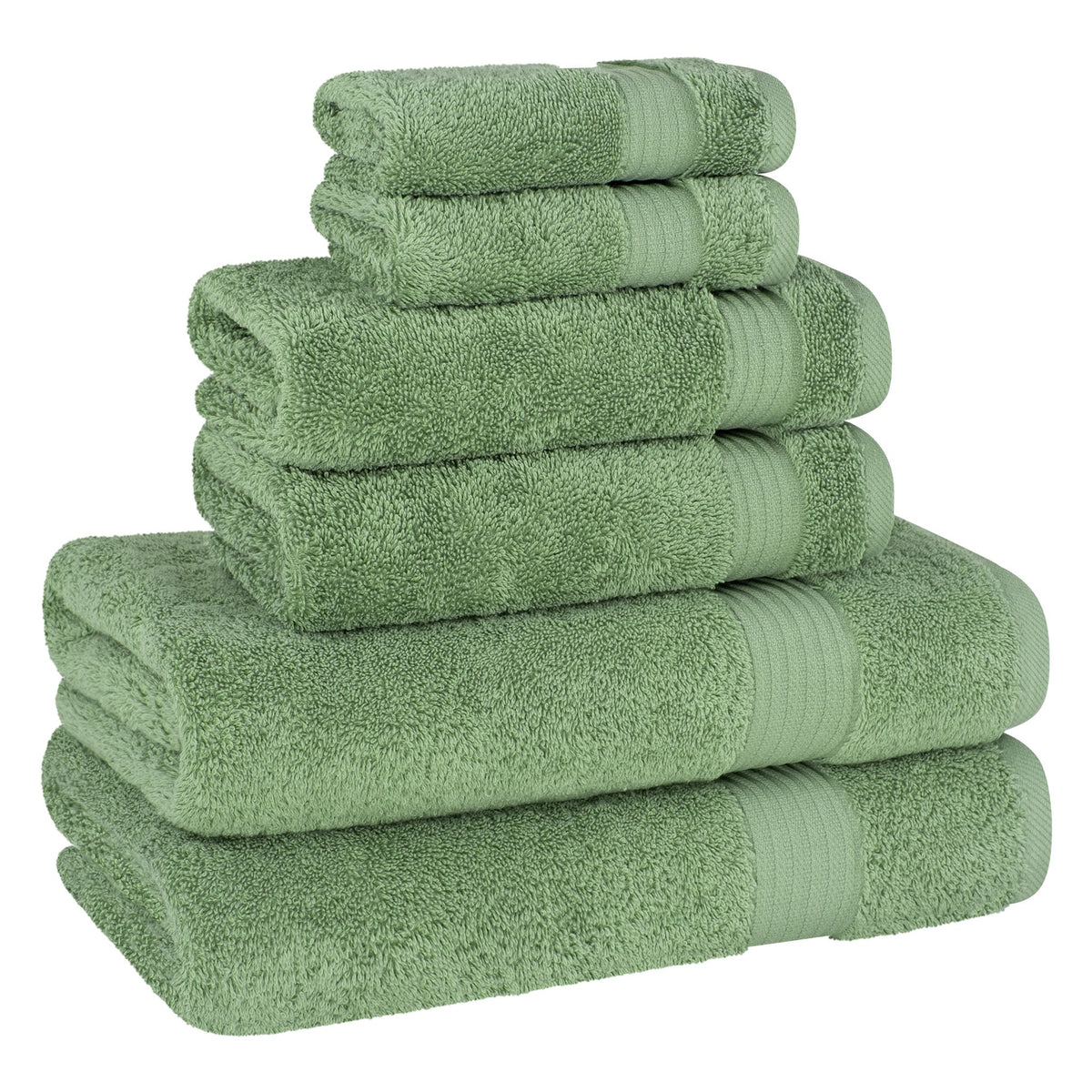 American Soft Linen Bekos 100% Cotton 6-Piece Turkish Bath Towel Sets, Wholesale Luxury Bath Towels