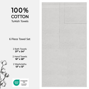 American Soft Linen Bekos 100% Cotton 6-Piece Turkish Bath Towel Sets, Wholesale Luxury Bath Towels