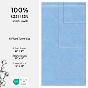 American Soft Linen Bekos 100% Cotton 6-Piece Turkish Bath Towel Sets, Wholesale Luxury Bath Towels