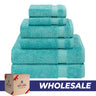 American Soft Linen Bekos 100% Cotton 6-Piece Turkish Bath Towel Sets, Wholesale Luxury Bath Towels