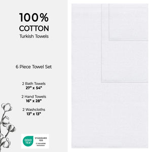 American Soft Linen Bekos 100% Cotton 6-Piece Turkish Bath Towel Sets, Wholesale Luxury Bath Towels