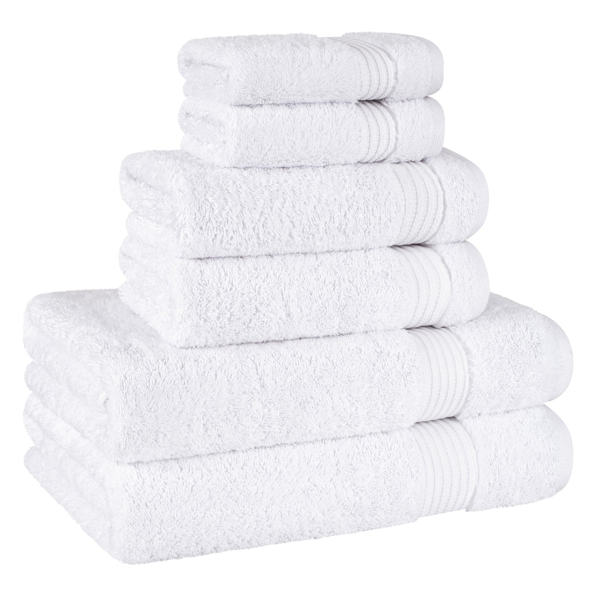 American Soft Linen Bekos 100% Cotton 6-Piece Turkish Bath Towel Sets, Wholesale Luxury Bath Towels