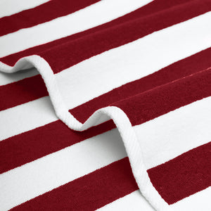 American Soft Linen, Premium Cotton 4 Pack Beach Towels, 30" x 60" Cabana Striped Pool Towels