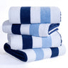 American Soft Linen, Premium Cotton 4 Pack Beach Towels, 30" x 60" Cabana Striped Pool Towels