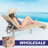 American Soft Linen Chaise Lounge Covers with Pocket, Premium Cotton Pool Chair Lounge Towels, 86x32 Inches-16 Set Case Pack