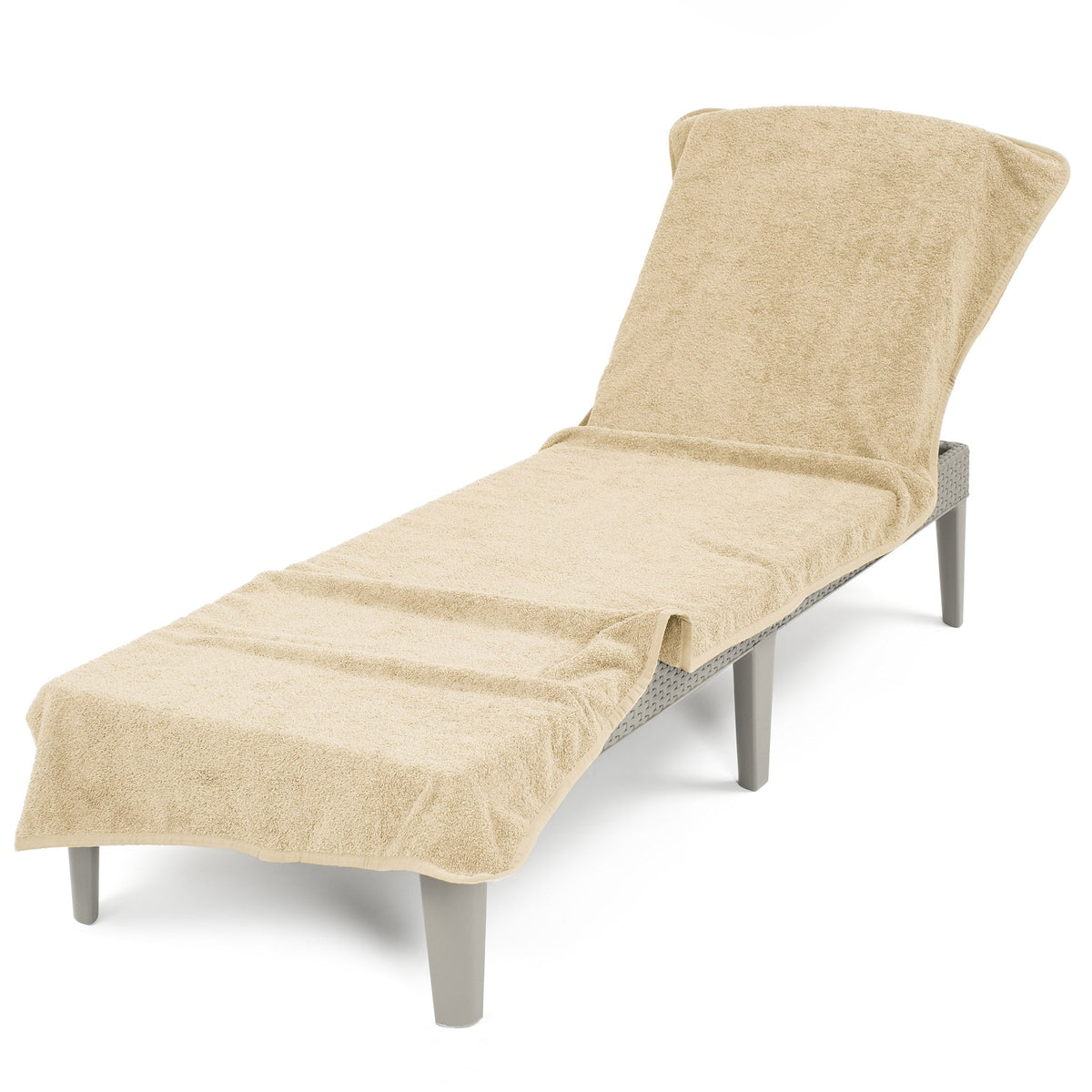 American Soft Linen Chaise Lounge Covers with Pocket, Premium Cotton Pool Chair Lounge Towels, 86x32 Inches-16 Set Case Pack