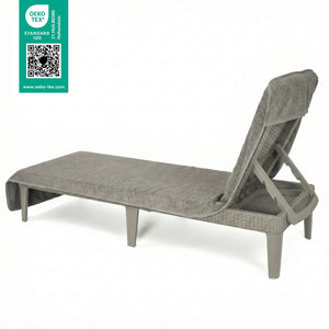 American Soft Linen Chaise Lounge Covers with Pocket, Premium Cotton Pool Chair Lounge Towels, 86x32 Inches-16 Set Case Pack