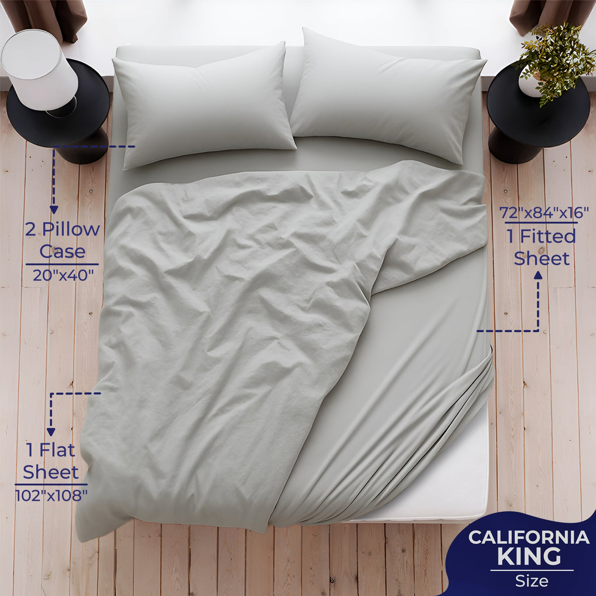 American Soft Linen Luxury 100% Cotton Sateen Weave Sheets Set - Premium Bed Sheet Sets
