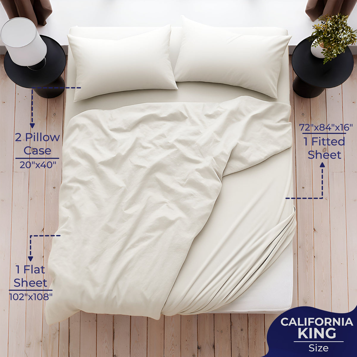 American Soft Linen Luxury 100% Cotton Sateen Weave Sheets Set - Premium Bed Sheet Sets
