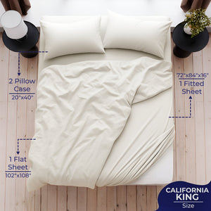 American Soft Linen Luxury 100% Cotton Sateen Weave Sheets Set - Premium Bed Sheet Sets
