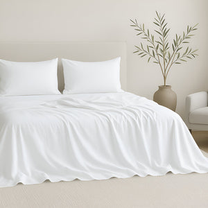 American Soft Linen Luxury 100% Cotton Sateen Weave Sheets Set - Premium Bed Sheet Sets