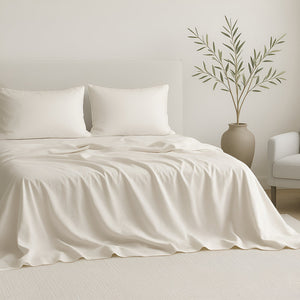 American Soft Linen Luxury 100% Cotton Sateen Weave Sheets Set - Premium Bed Sheet Sets