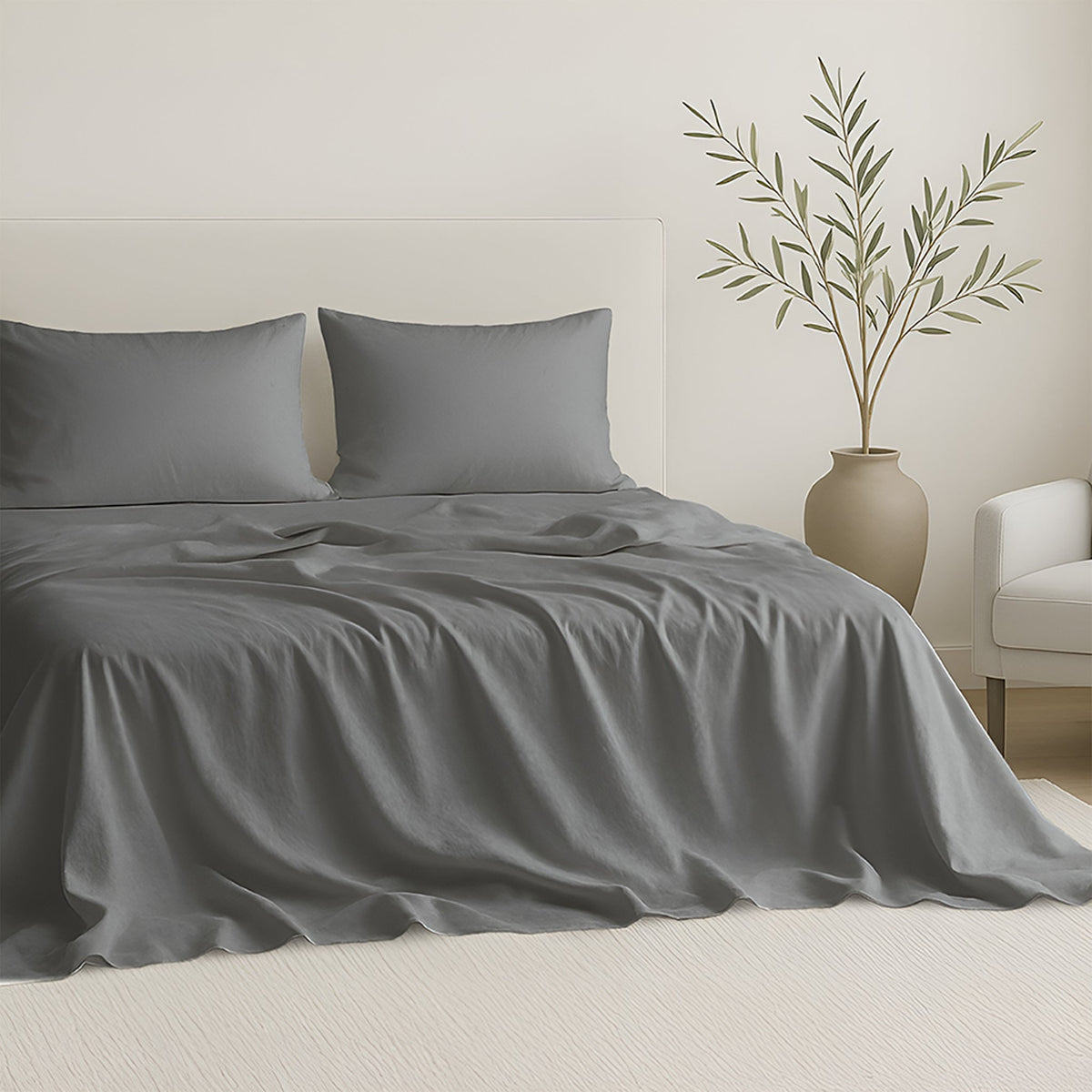 American Soft Linen Luxury 100% Cotton Sateen Weave Sheets Set - Premium Bed Sheet Sets