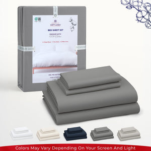 American Soft Linen Luxury 100% Cotton Sateen Weave Sheets Set - Wholesale Bed Sheet Sets