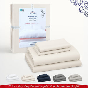 American Soft Linen Luxury 100% Cotton Sateen Weave Sheets Set - Wholesale Bed Sheet Sets