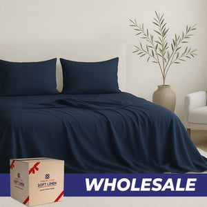 American Soft Linen Luxury 100% Cotton Sateen Weave Sheets Set - Wholesale Bed Sheet Sets
