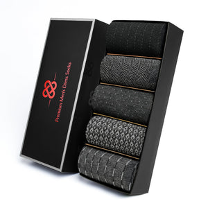 American Soft Linen Men’s Dress Socks – Premium Patterned Crew Socks in Gift Box Organizer
